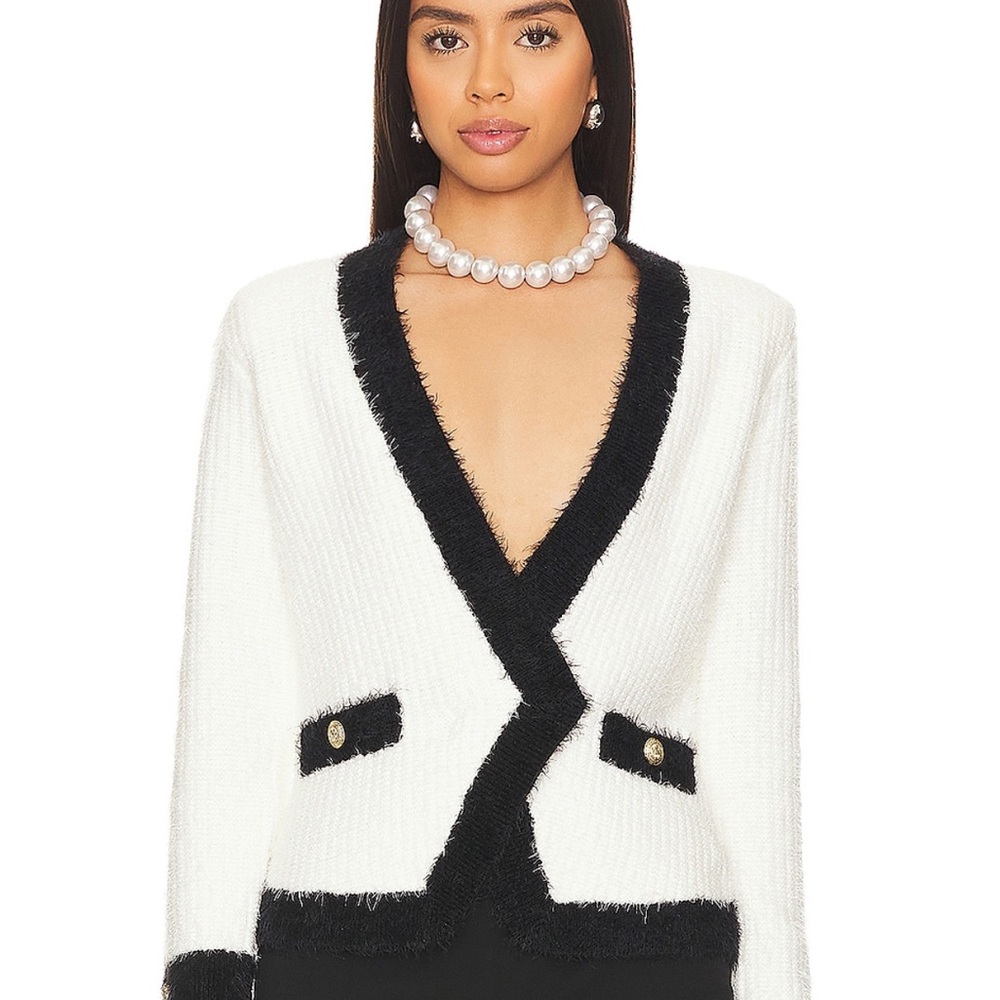 L’AGENCE GEORGIA CARDI BLAZER in WHITE and BLACK, size XS